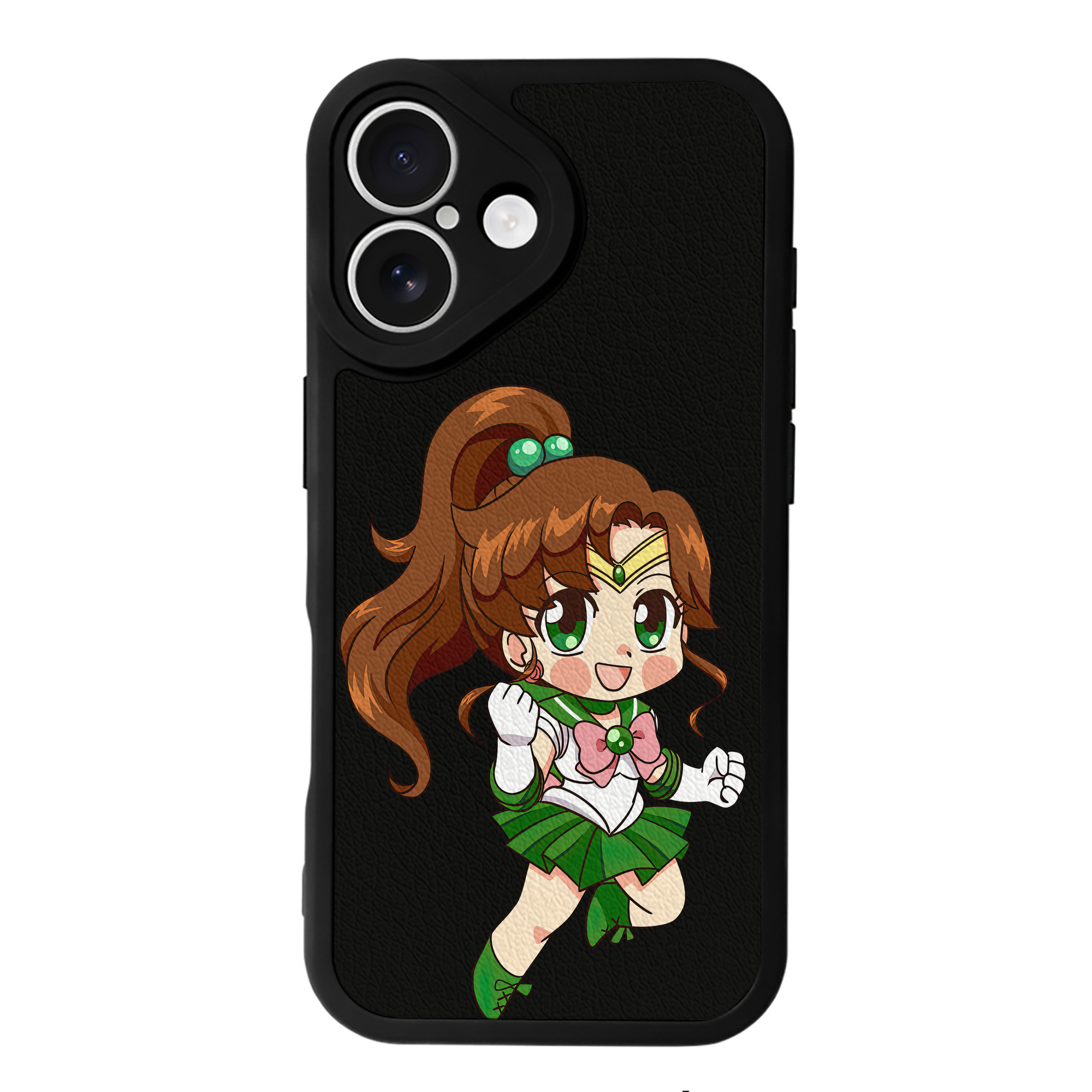 （画像用） 美少女戦士セーラームーン 木野 まこと きの まこと Sailor Moon Kino Makoto （セーラージュピター；Sailor Jupiter） 【iPhone 16シリーズ対応】シリコンスマホケース（レザー調） 材質：シリコン